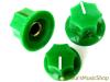 GREEN ELECTRIC JAZZ BASS GUITAR VOLUME AND TONE KNOBS SET